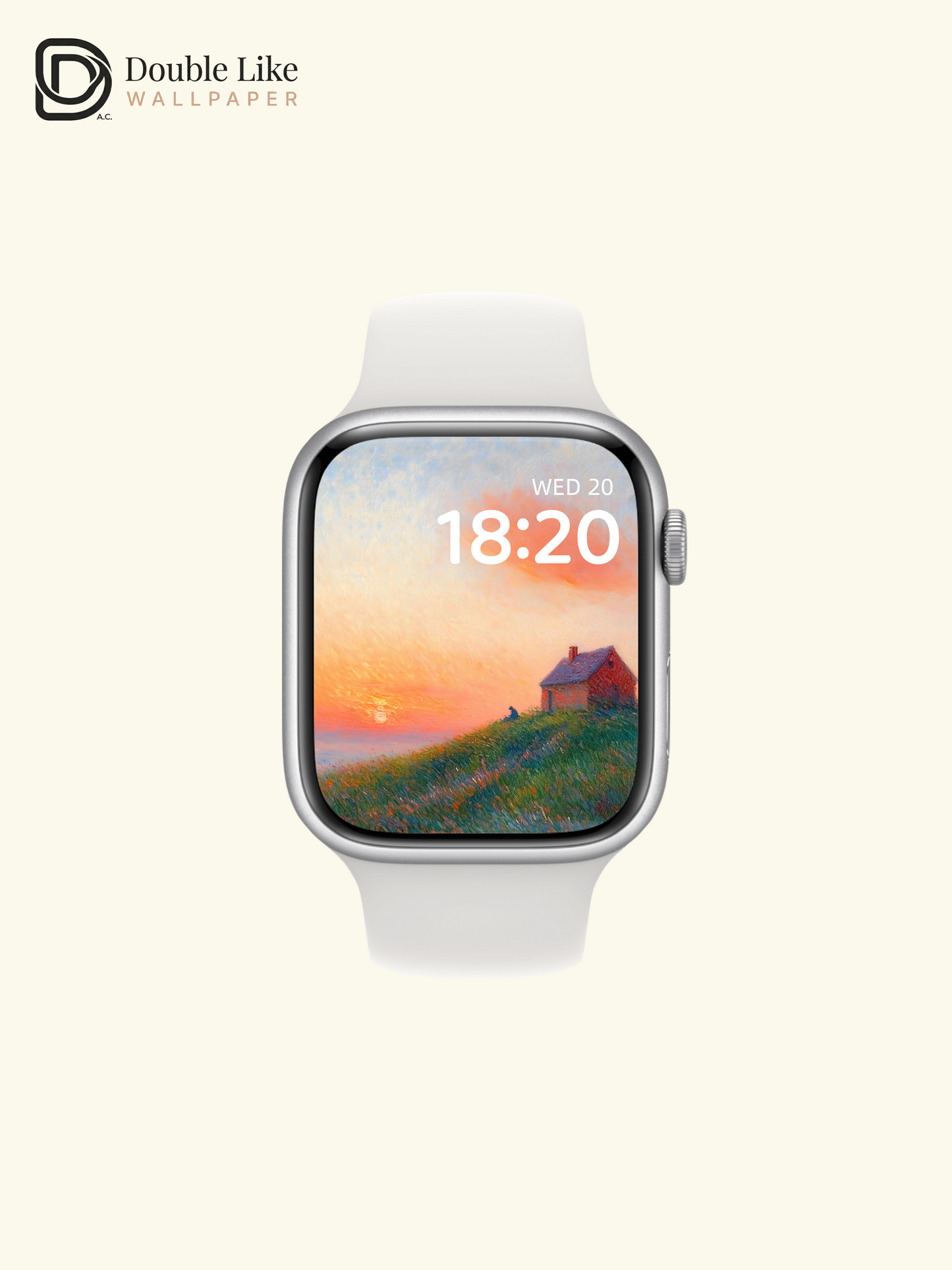Impressionist Sunset Hill Cabin Aesthetic Oil Painting Wallpaper Pack [#ZMY510]