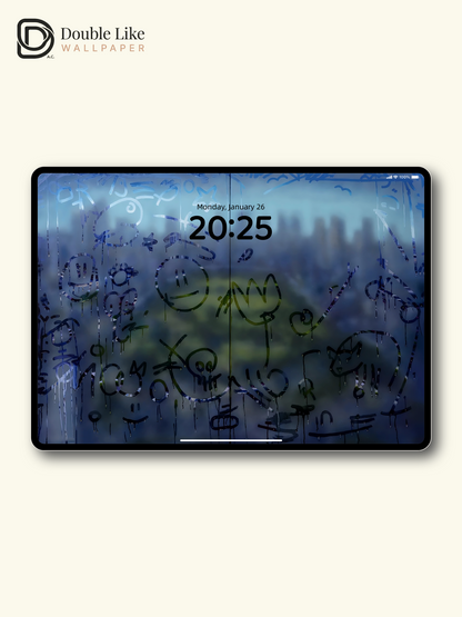Rainy Window Doodle Diary Wallpaper Pack [#ZMY373]
