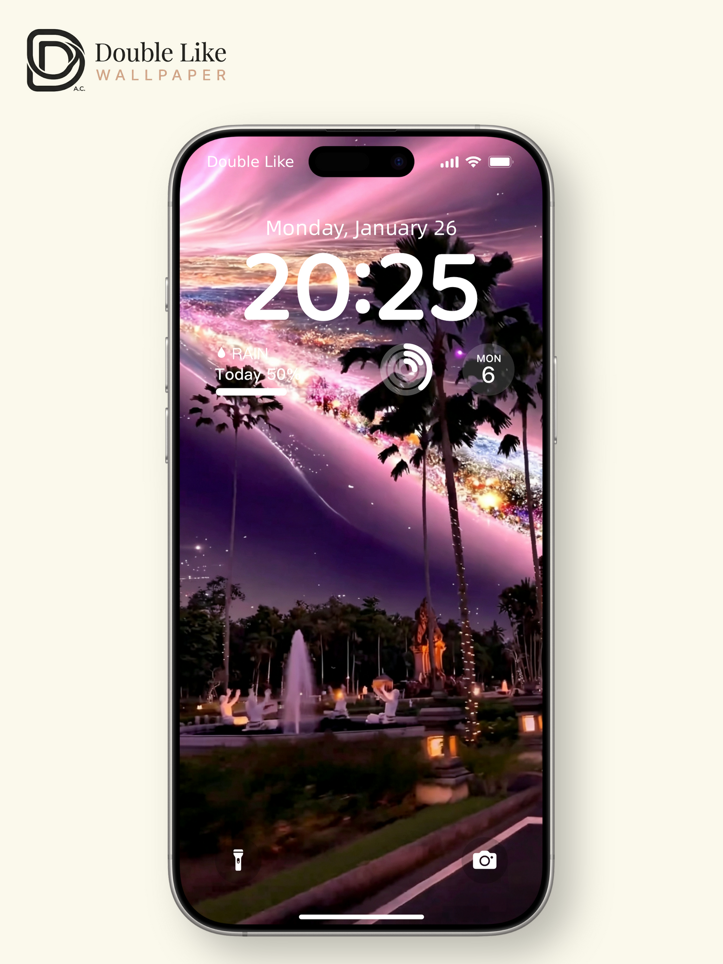 Galactic Secret Realm | Pink Purple Galaxy Coconut Grove Dreamy Wallpaper Pack for All Screens [#HWWx032]