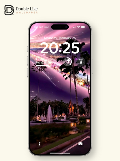 Galactic Secret Realm | Pink Purple Galaxy Coconut Grove Dreamy Wallpaper Pack for All Screens [#HWWx032]