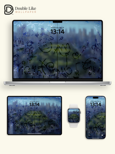 Rainy Window Doodle Diary Wallpaper Pack [#ZMY373]
