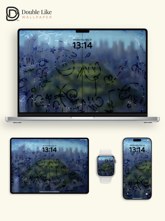 Rainy Window Doodle Diary Wallpaper Pack [#ZMY373]