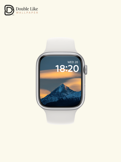 Sunrise Golden Peak & Halo Snow Mountain Aesthetic Wallpaper [#ZMY157]