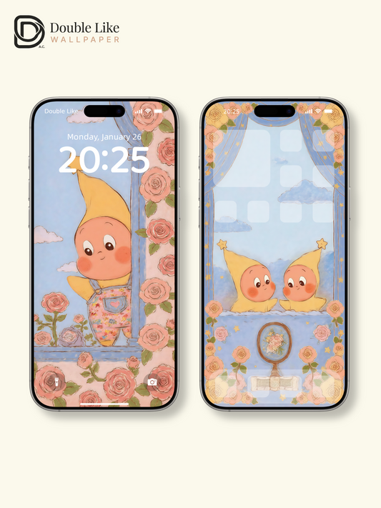 Starlight Buddy  Garden Window Story| Dreamy Romantic Wallpaper Pack [#JJ200]
