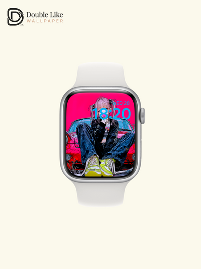Retro Anime Girl Sports Car Cyberpunk Magenta Aesthetic Wallpaper Pack [#HW1513]