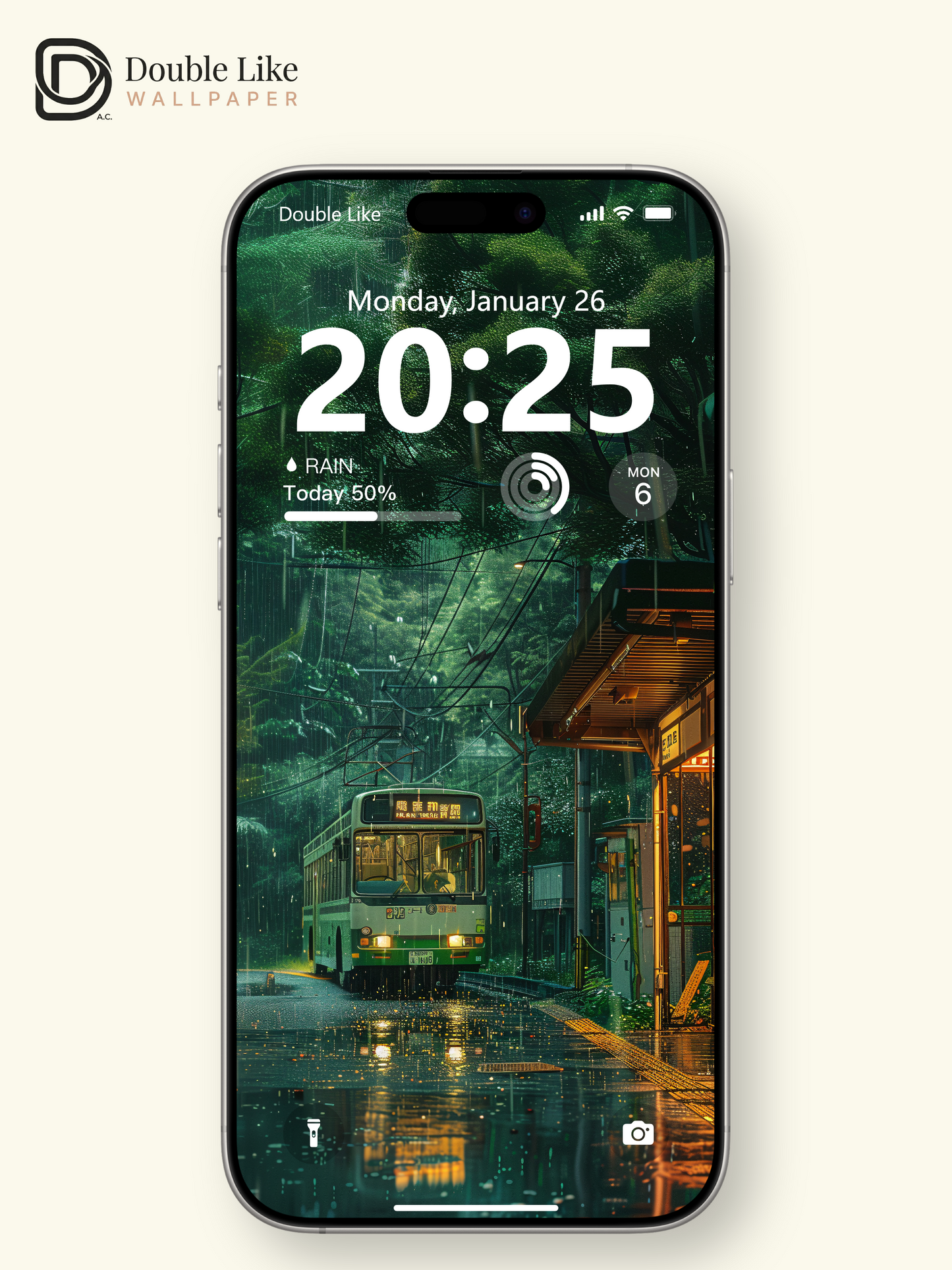Rainy Forest Bus Stop Japanese Anime Cozy Wallpaper Pack [#WGF050]