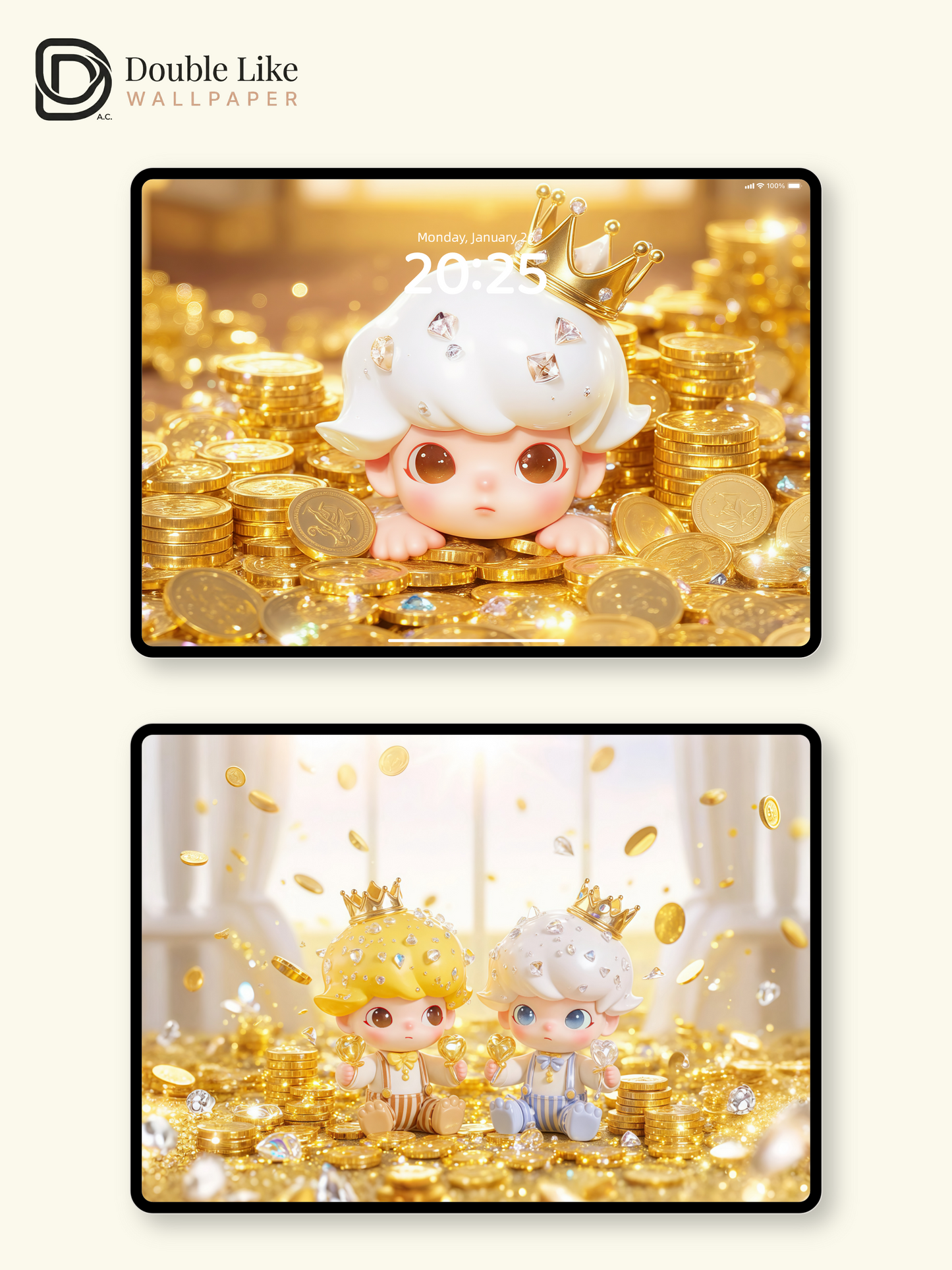 Starlight Prince · Lucky Coin Rain 💰✨ | Wealth Wallpaper [#JJ103]