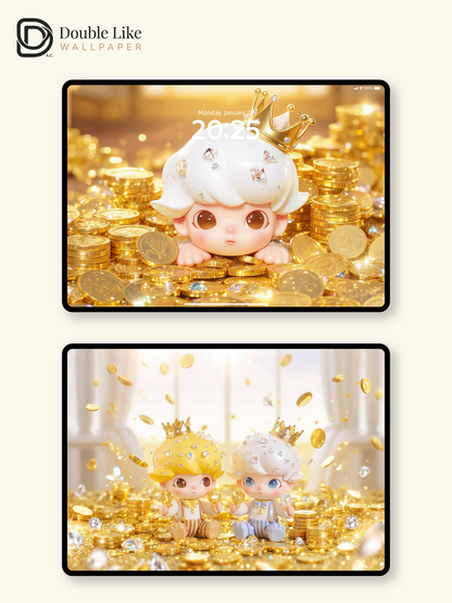 Starlight Prince · Lucky Coin Rain 💰✨ | Wealth Wallpaper [#JJ103]