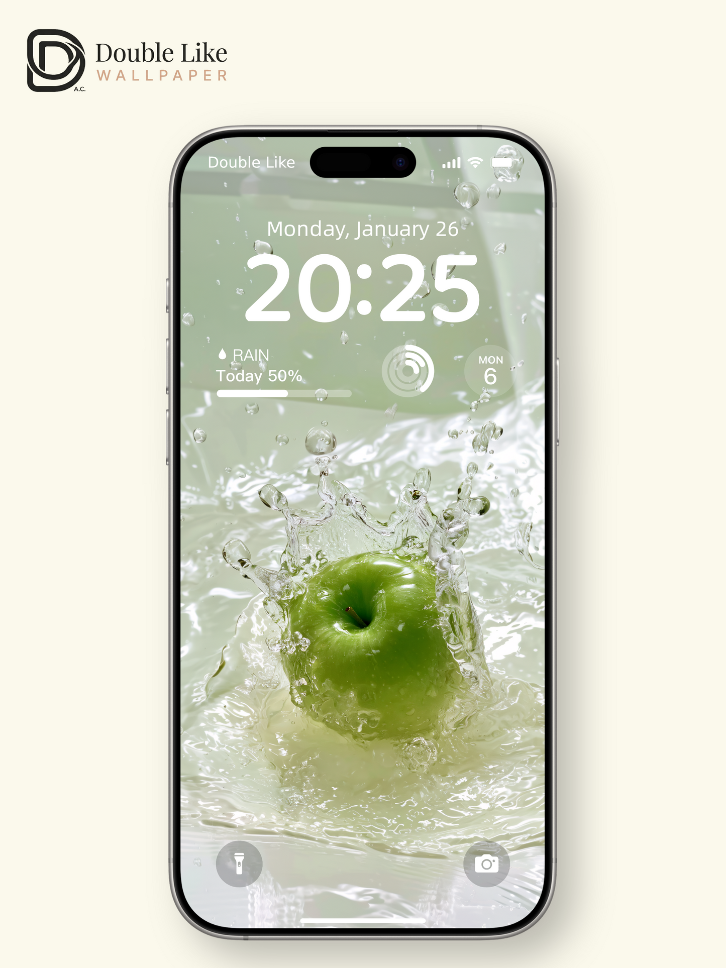 Fresh Green Apple Water Splash Aesthetic Wallpaper Pack for Phone and Desktop [#JJ1371]