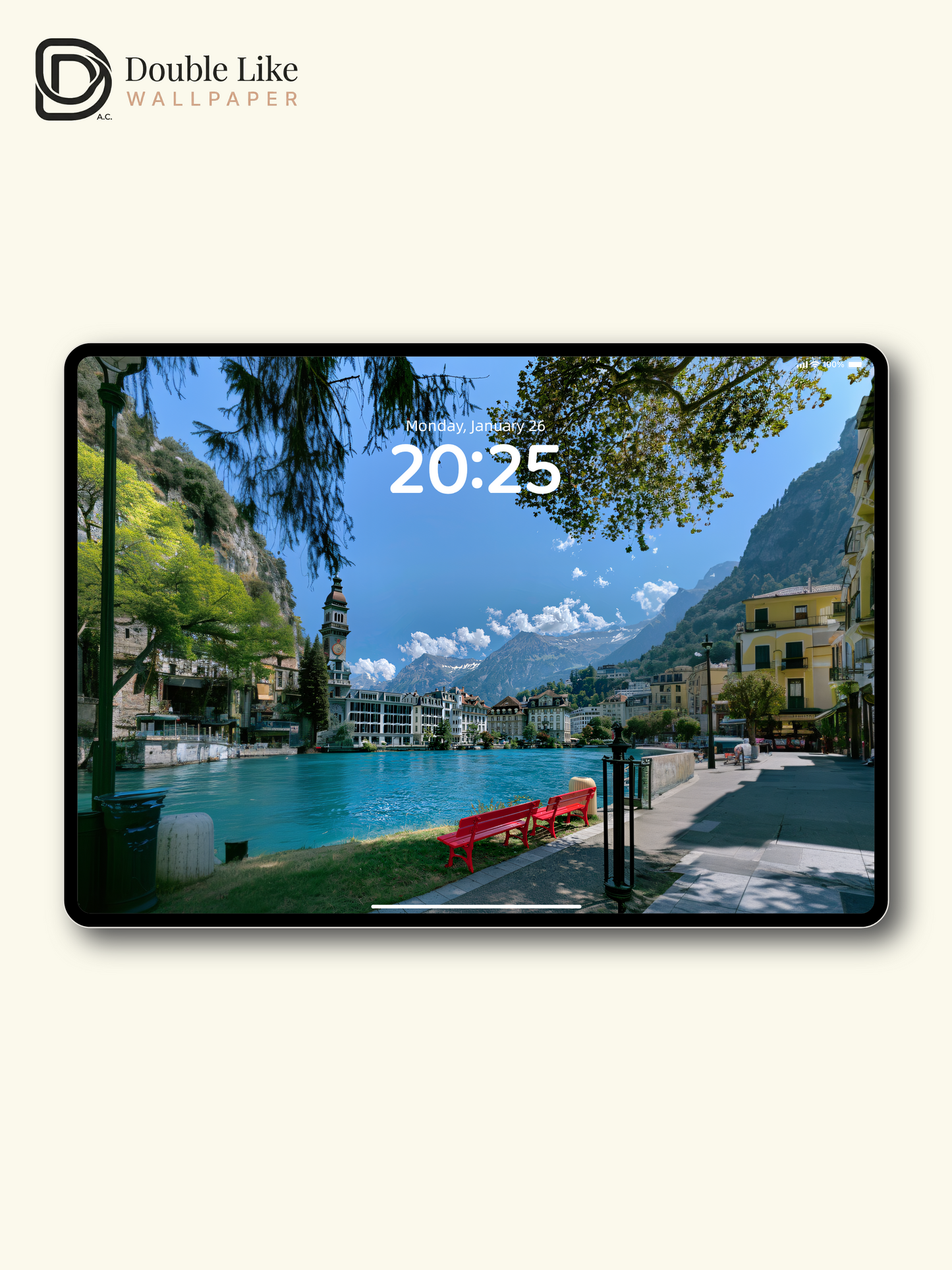 Scenic European Lake Town Alps Mountain Aesthetic Wallpaper Pack [#JJ1369]