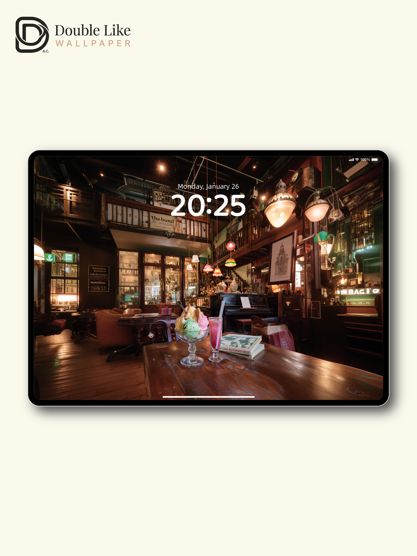 Vintage Cafe Coffee Time Ice Cream Cozy Ambient Aesthetic Wallpaper Pack [#JJ1361]