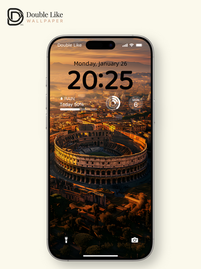 Rome Colosseum Golden Hour Cinematic Landscape Aesthetic Wallpaper Pack [#ZMY010]