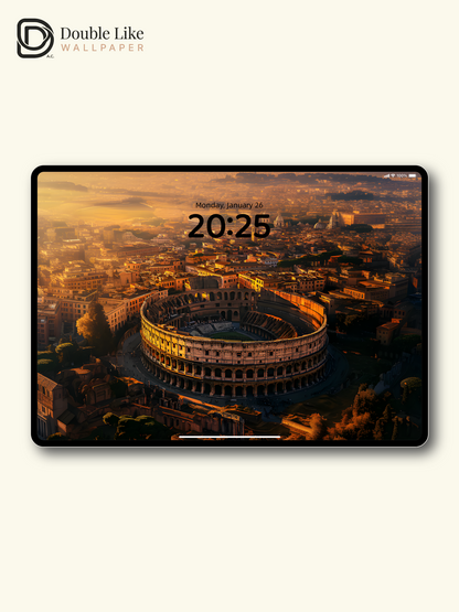 Rome Colosseum Golden Hour Cinematic Landscape Aesthetic Wallpaper Pack [#ZMY010]
