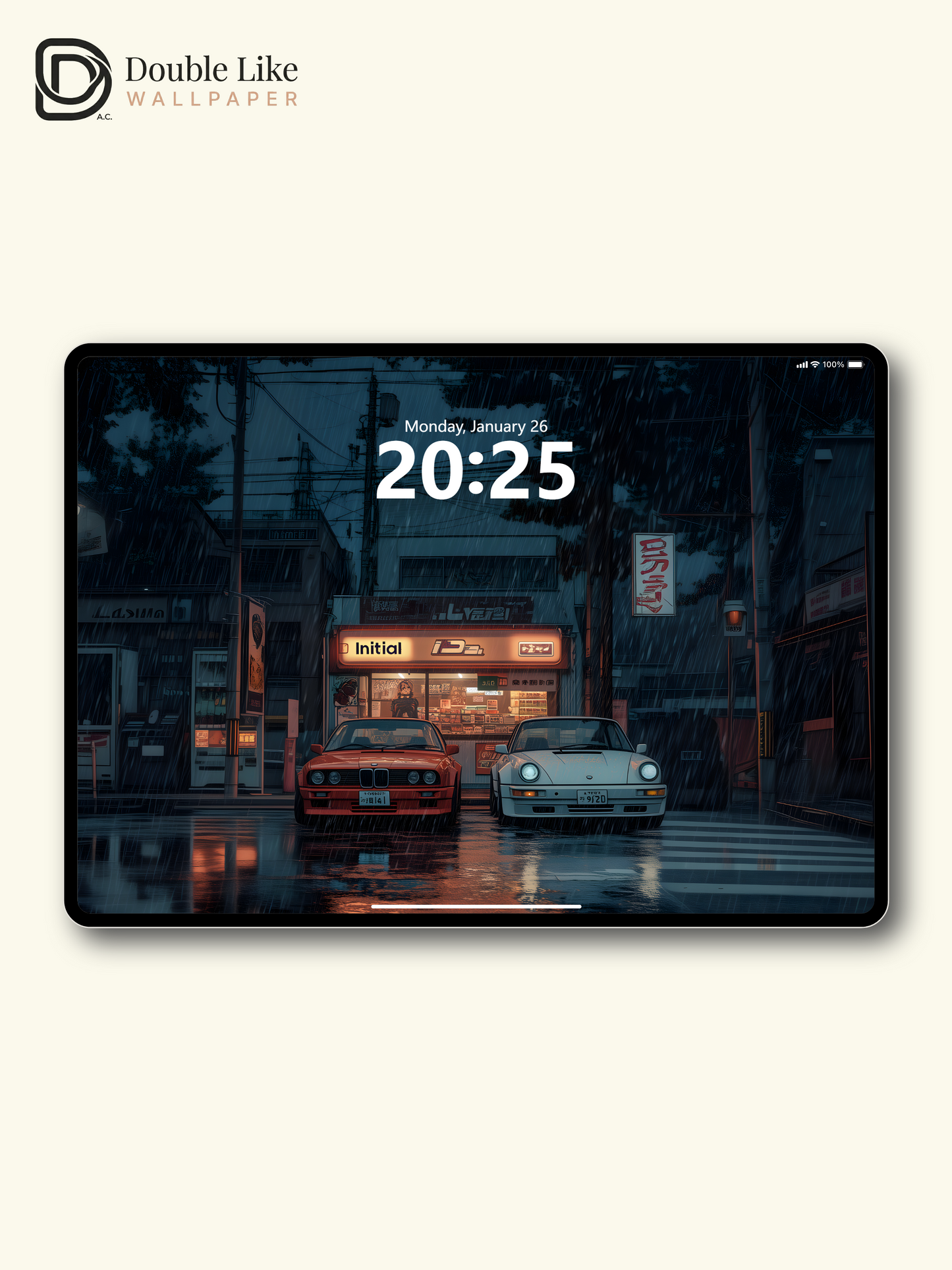Rainy Japanese Street Vintage Cars Cinematic Aesthetic Wallpaper Pack [#WGF115]