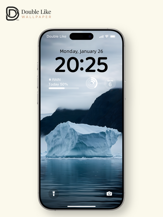 Combined Product Name: Cold Fog Polar Iceberg Lonely Calming Atmospheric Frigid Landscape Full-Device Wallpaper Pack [#ZMY071]