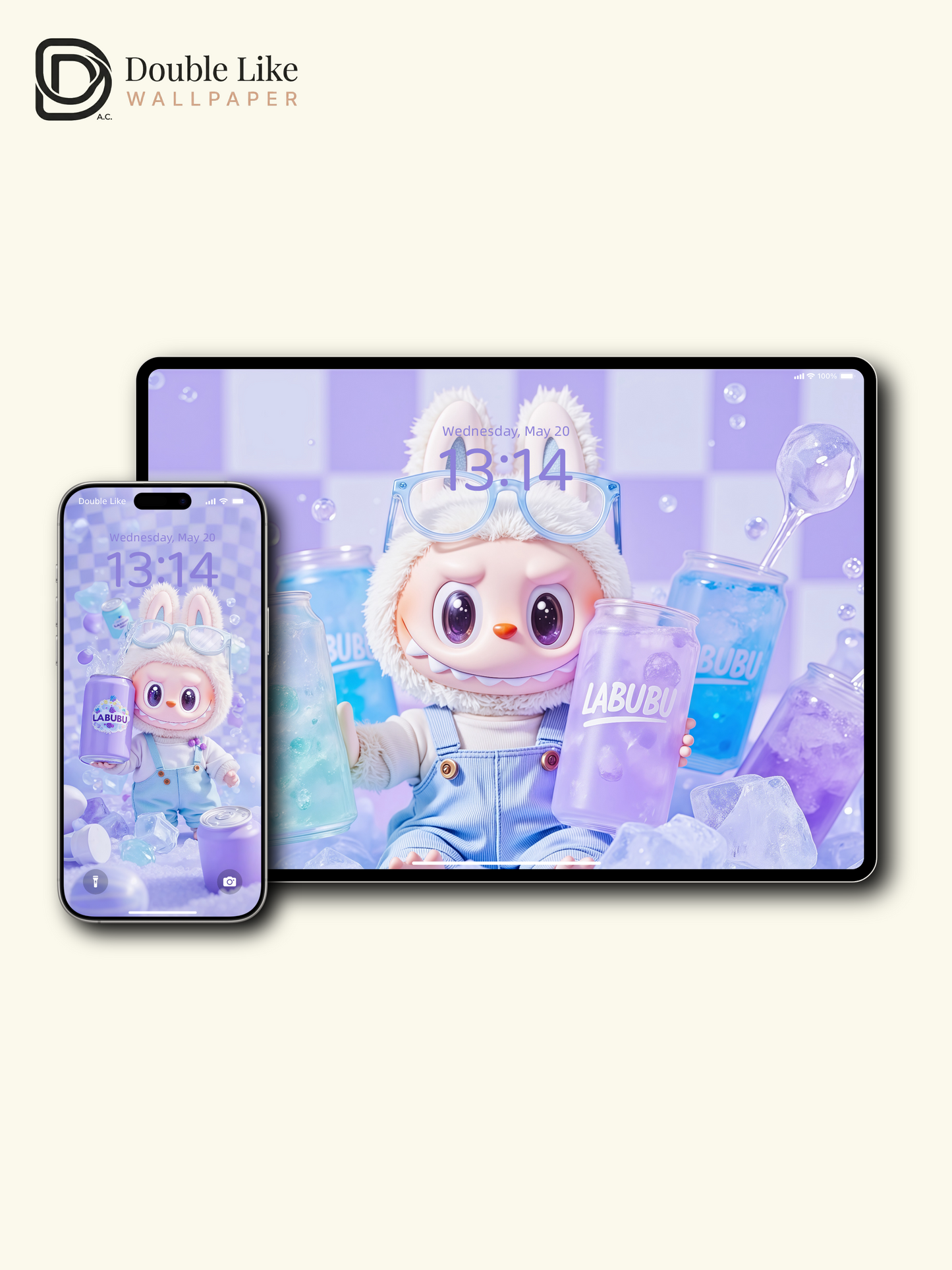 Purple Grape Soda Dreamy Fluffy Character Full Dynamic Wallpaper [#JJ105]