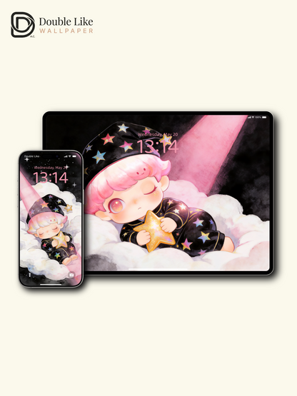 Sleeping With A Little Star ✨ | Dreamy Wallpaper [#JJ335]