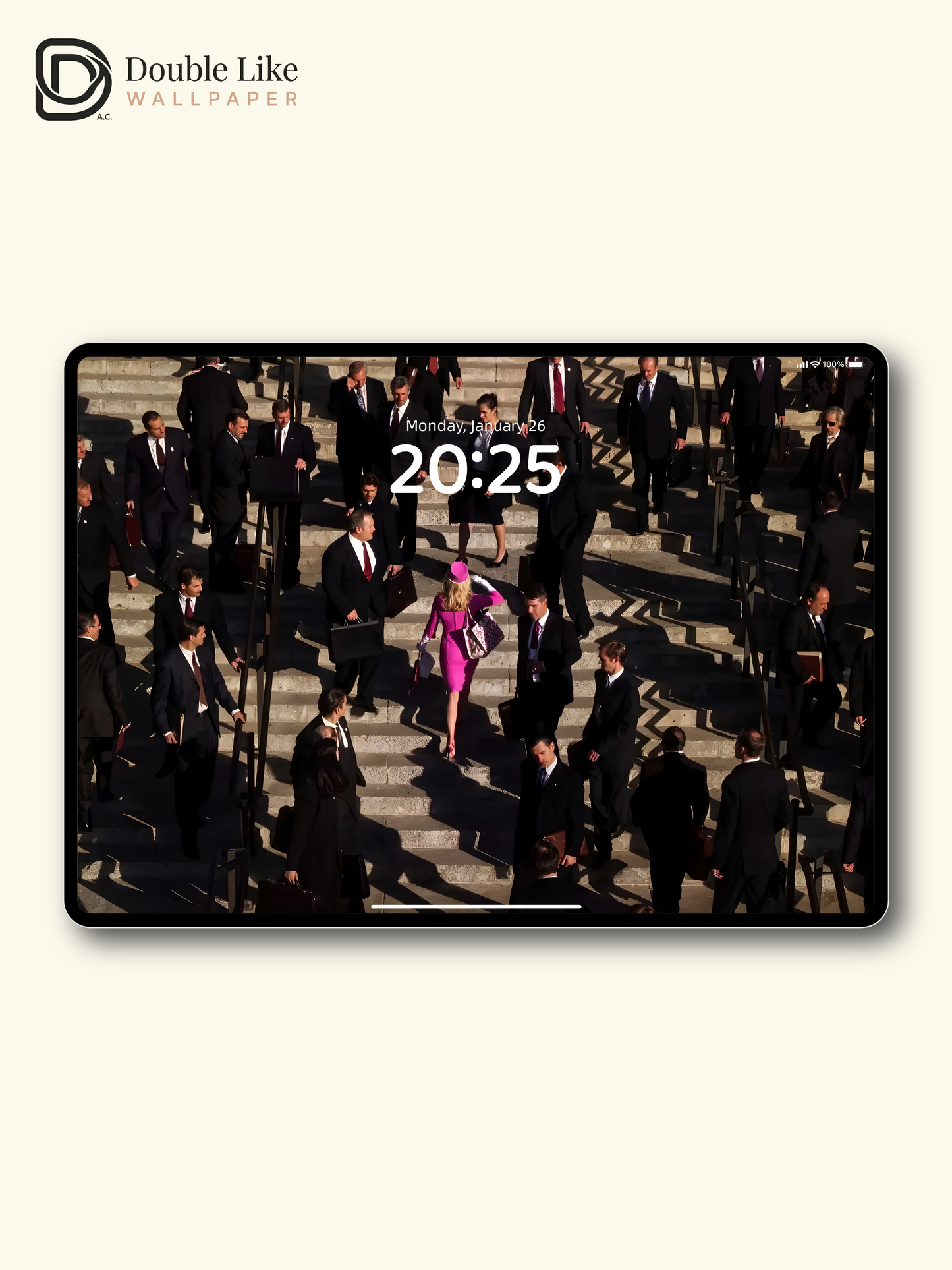 Pink Standout Business Crowd Motivational Full Wallpaper Set [#ZMY105]
