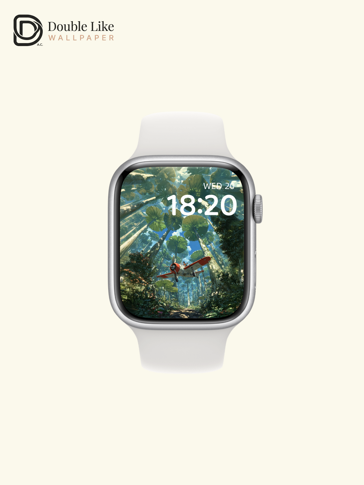 Giant Forest Canopy & Vintage Plane Flight Aesthetic Wallpaper Pack [#JJ1459]