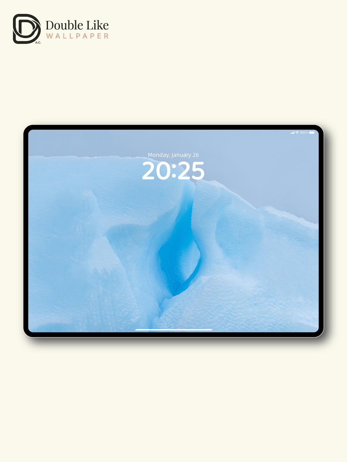 Glacial Blue Iceberg Crevasse Minimalist Polar Aesthetic Wallpaper Pack [#ZMY229]