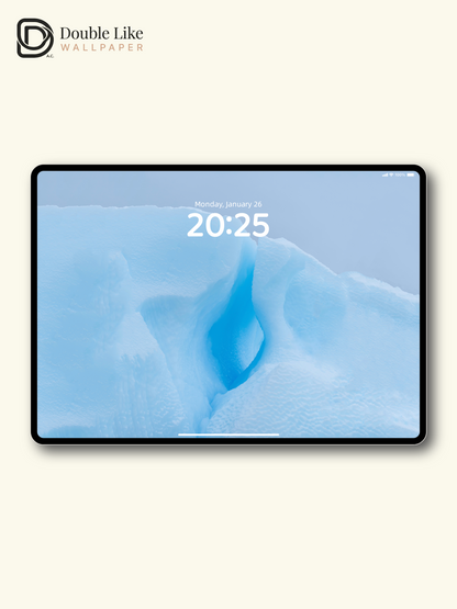 Glacial Blue Iceberg Crevasse Minimalist Polar Aesthetic Wallpaper Pack [#ZMY229]
