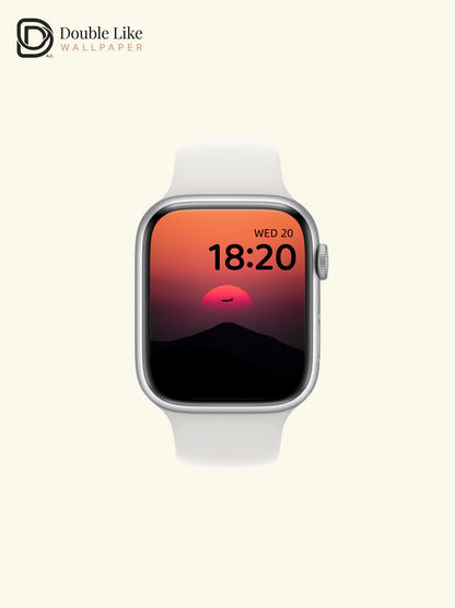 Sunset Airplane Mountain Minimal Vibe Full Wallpaper Set [#ZMY468]