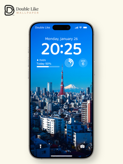 Tokyo Tower Mt.Fuji Japanese City Vibe Full Wallpaper Set [#ZMY369]