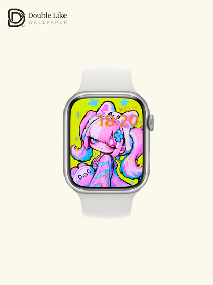 Neon Pop Art Anime Girl Cute Wallpaper Pack [#GG1364]