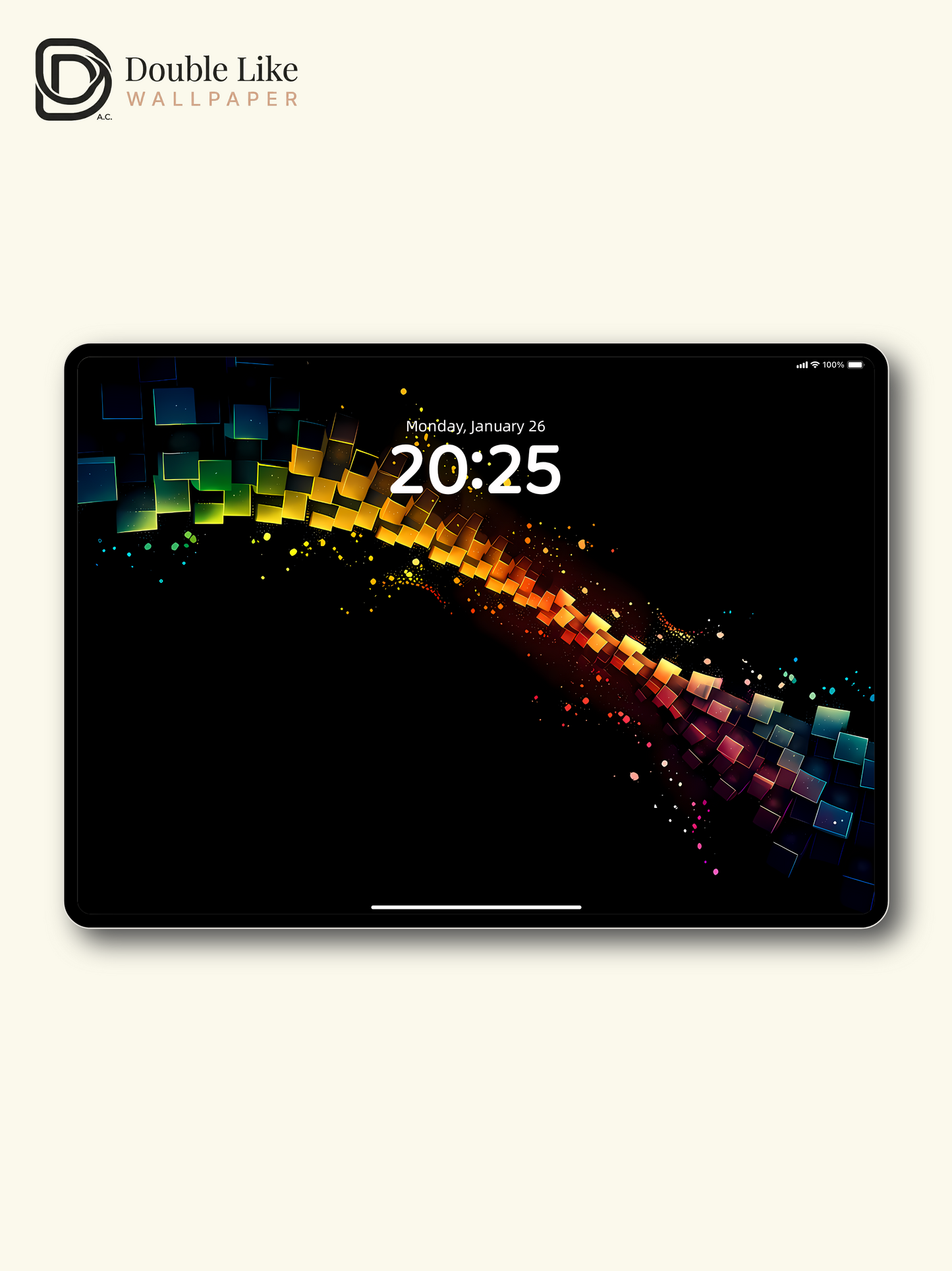 Abstract Neon Geometric Cubes Multi Device Wallpaper Pack [#LFHL1054]