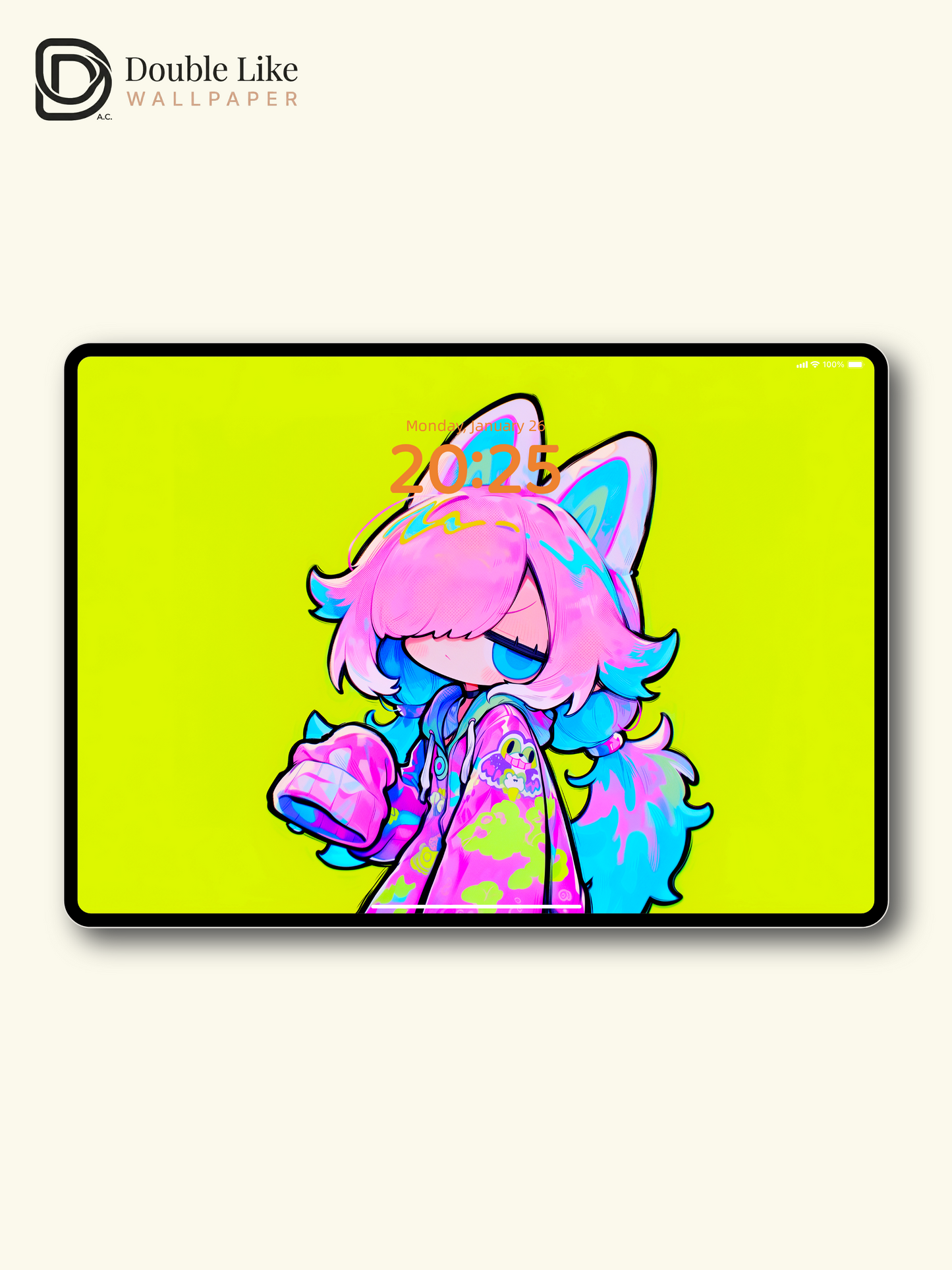 Neon Anime Character Wallpaper Pack - Cute Pop Art Vibe [#GG1362]