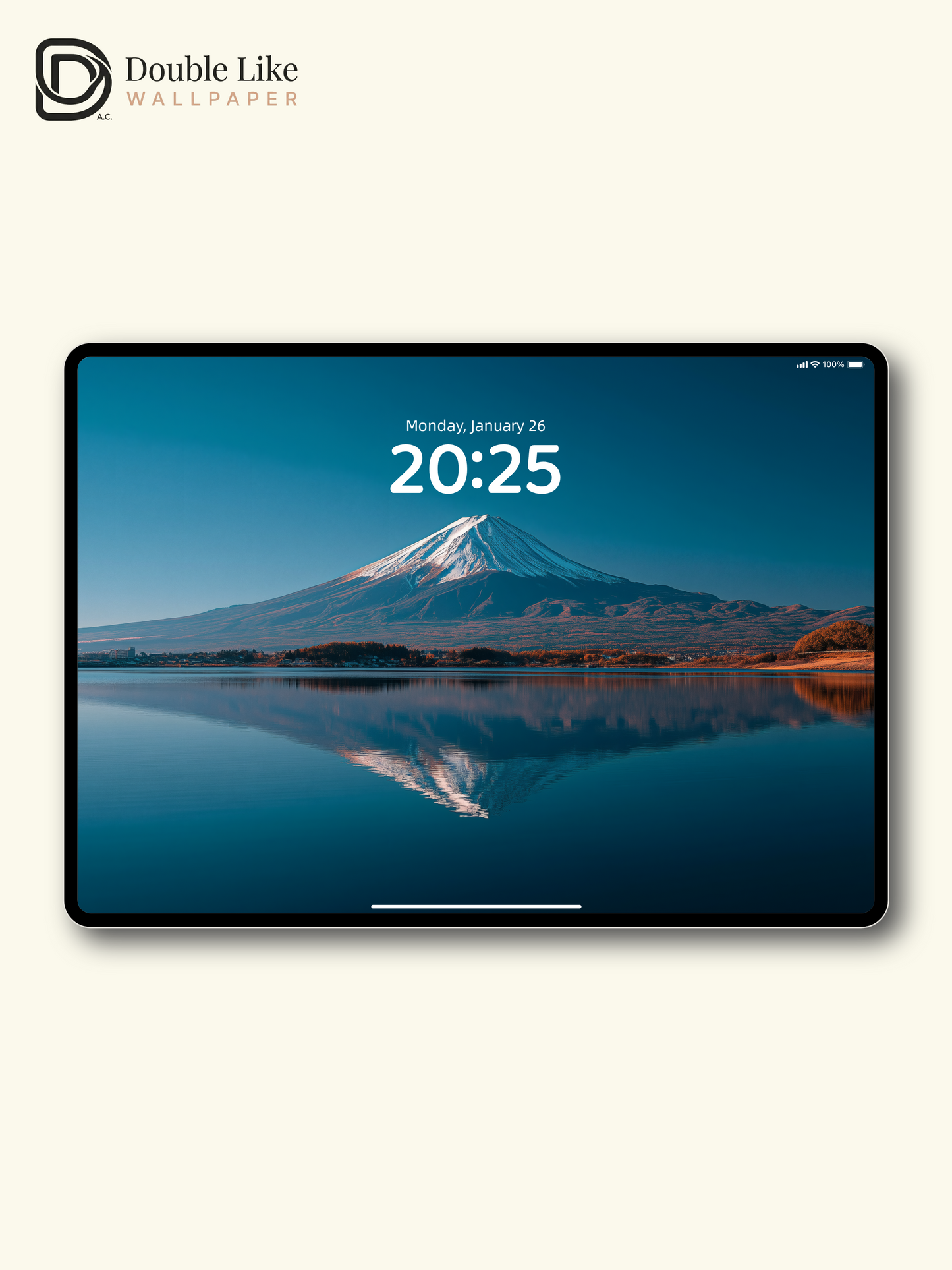 Mount Fuji Snow Peak Lake Reflection Landscape Wallpaper Pack [#ZJYX2528]
