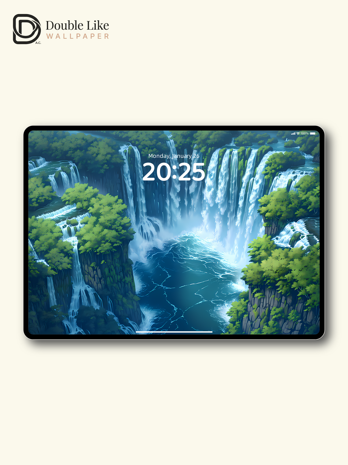 Aesthetic Secret Forest Waterfalls Nature Landscape Digital Art Wallpaper Pack [#LFHL1029]
