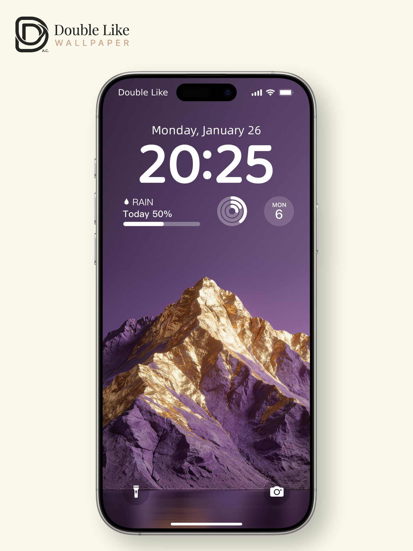 Purple Golden Peak Inspiring Dreamy Minimal Mountain Wallpaper Pack [#LFHL30406]