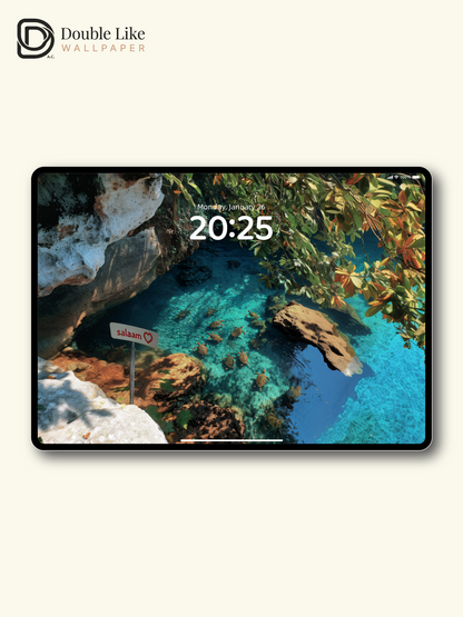 Crystal Lagoon Sea Turtles Paradise Coastal Wallpaper Pack [#JJ1318]