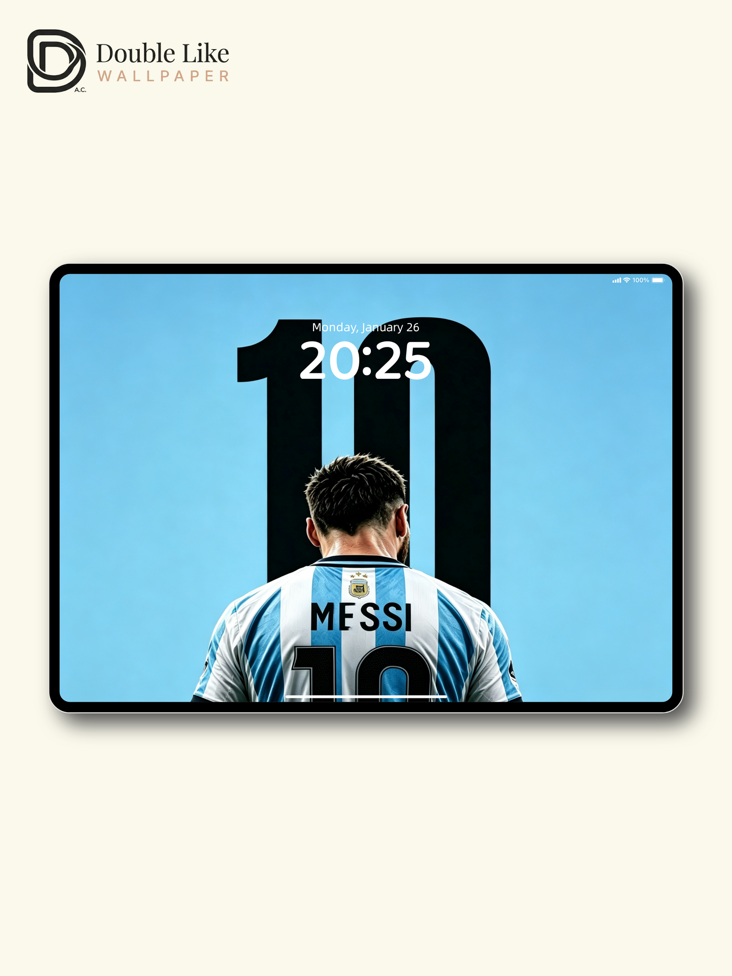 Messi Number 10 Back View Minimal Motivational Full Wallpaper Pack [#HWWc007]