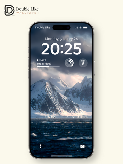 Snow Mountain & Arctic Ocean Aesthetic Wallpaper Pack [#LFHL1007]