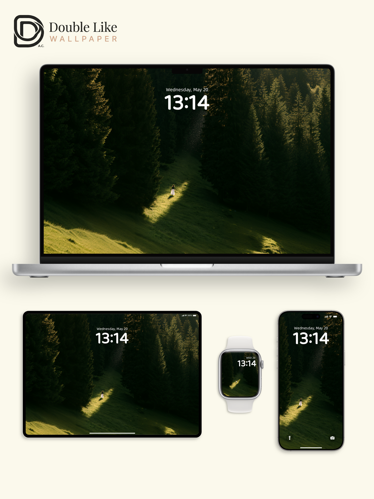 Sunlit Forest Meadow Solitude Aesthetic Wallpaper Pack [#JJ1401]