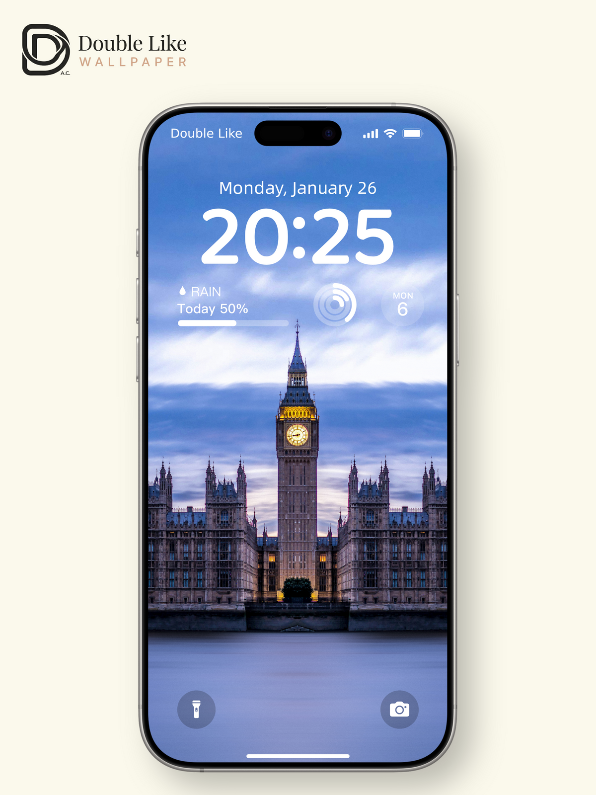 London Big Ben & Westminster Palace Symmetrical Blue Hour Wallpaper Pack [#JJ230805]