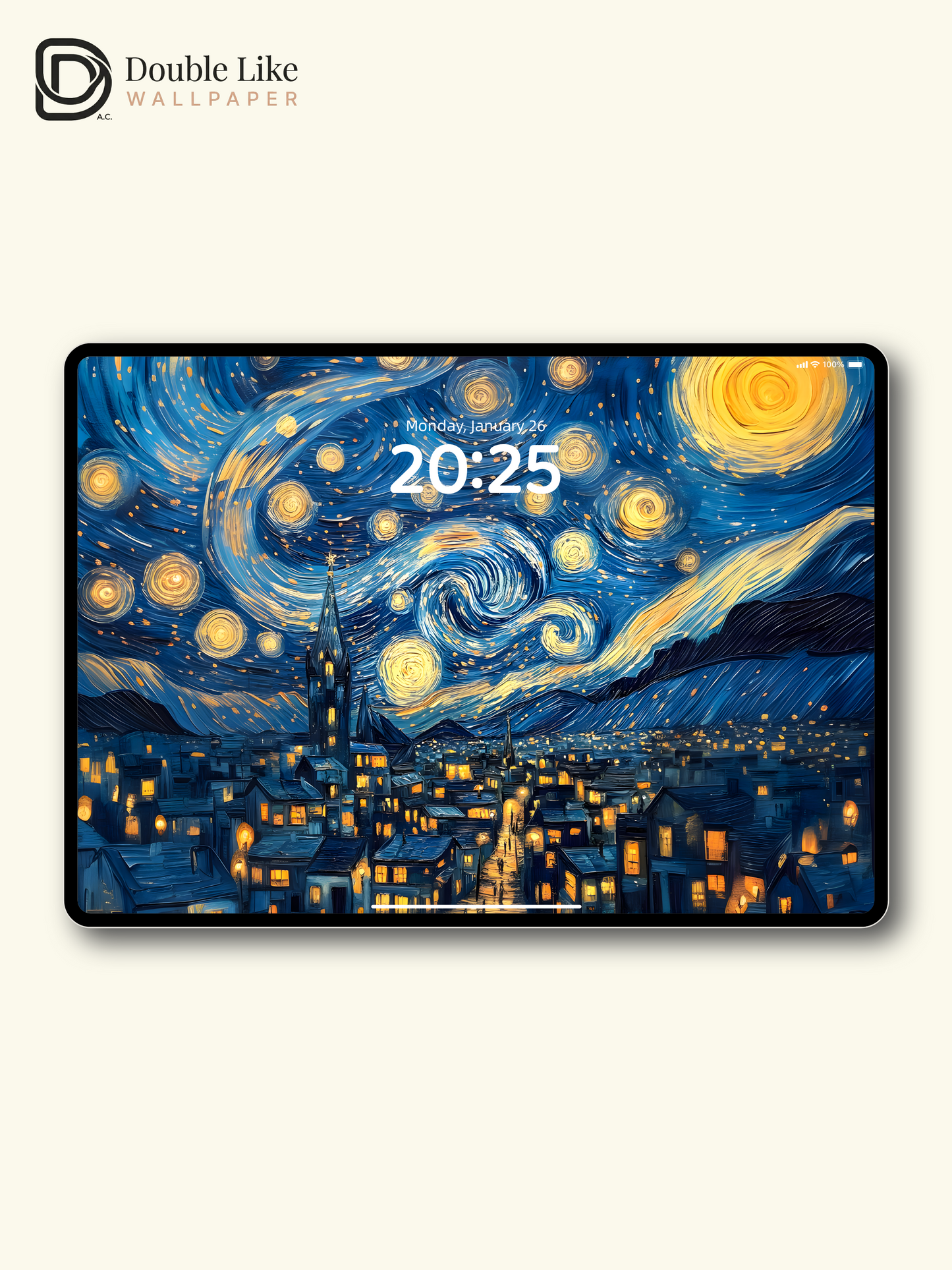 Classic Starry Night Van Gogh Style Artistic Oil Painting Wallpaper Pack [#ZMY017]