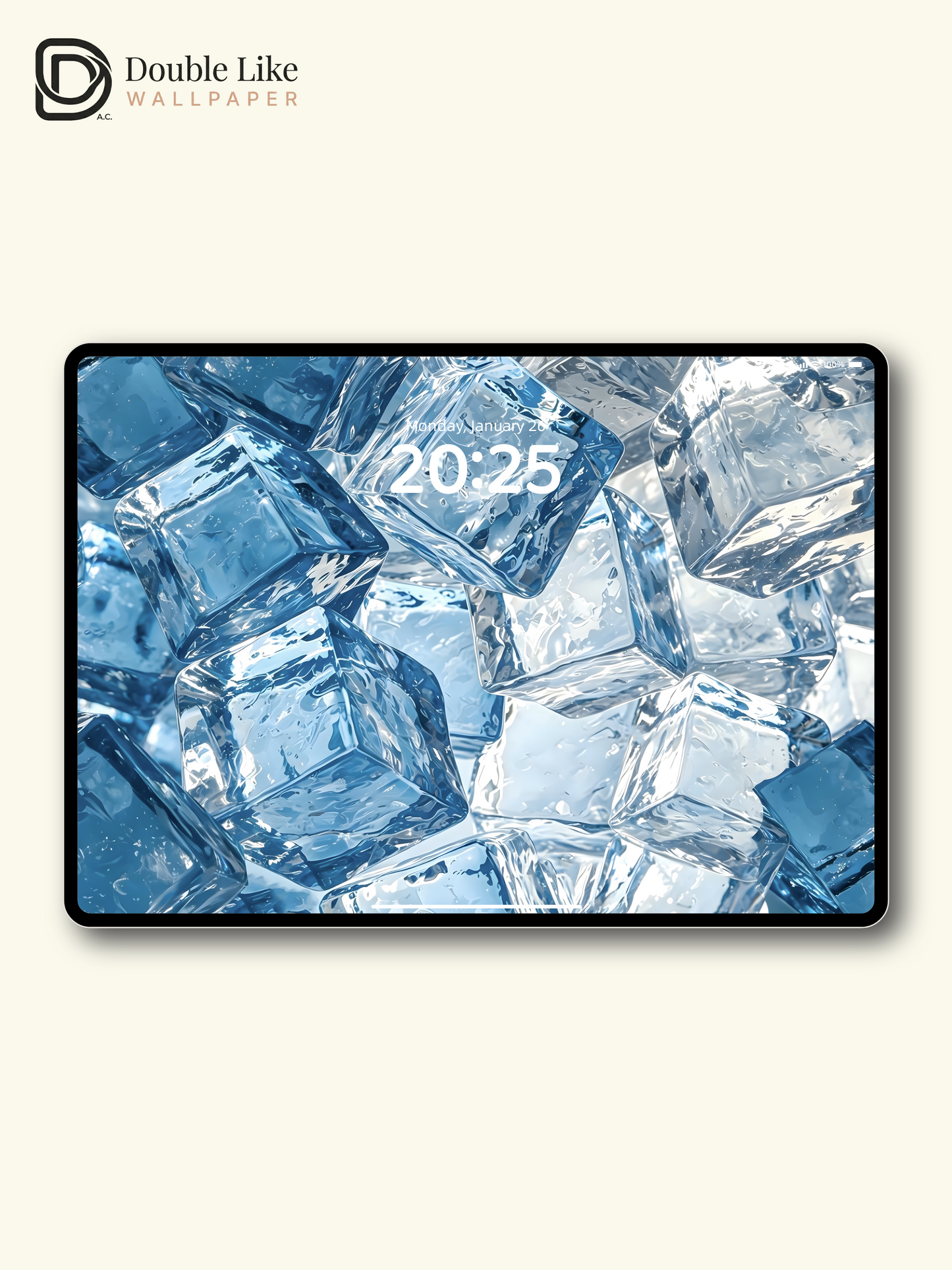 Crystal Clear Ice Cubes Refreshing Blue Aesthetic Wallpaper Pack [#ZMY518]