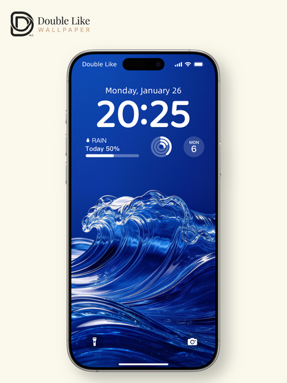 3D Glossy Liquid Ocean Waves Aesthetic Wallpaper Pack [#LFHL30606]