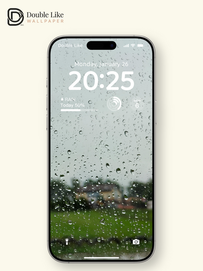 Atmospheric Rainy Window Blurry Suburb Landscape Wallpaper Pack, Compatible with iPhone & Android Lock Screen, Tablet, PC & Smart Watch HD Wallpapers [#ZMY513]