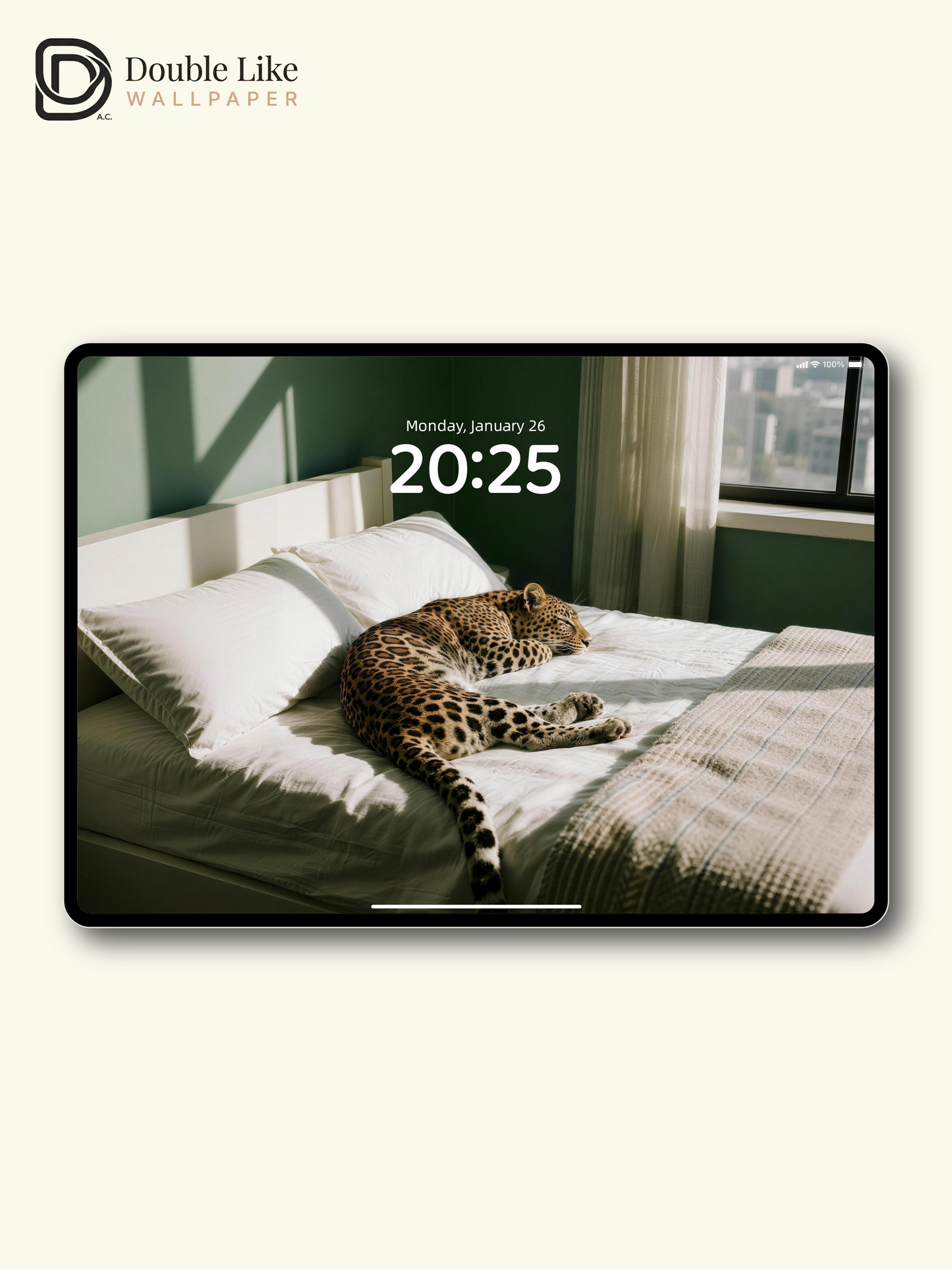 Minimal Light Lazy Leopard Aesthetic Wallpaper Pack [#LFHL30506]