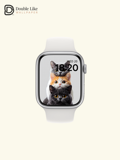 Stacked Kitties Therapy Pack | Cute Triple Cat Dynamic Wallpaper Bundle [#ZMY063]