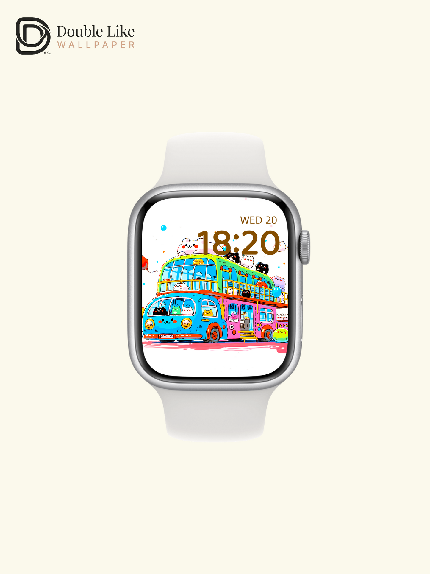 Cute Kawaii Animals Double Decker Tour Bus Summer Aesthetic Wallpaper Pack [#HW1505]