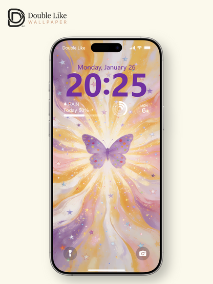 This butterfly wallpaper brings transformation & good luck! Live wallpaper fits all phones [#HWWa008]