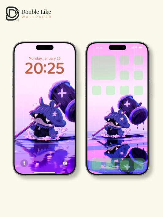 Cute Masked Bunny Big Hammer Rainy Aesthetic Wallpaper Pack [#HW1508]