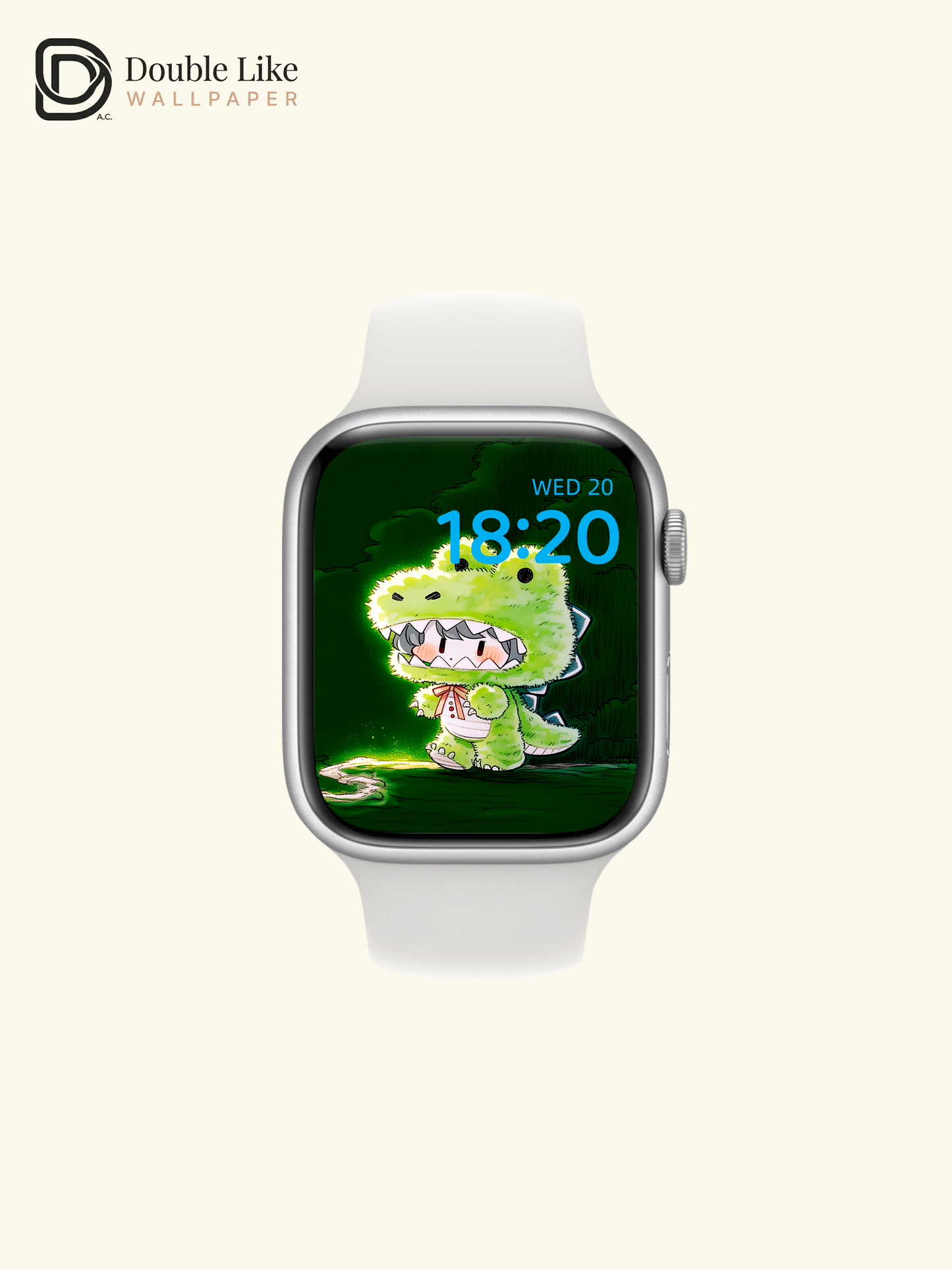 Cute Glowing Dinosaur Character Forest Wallpaper Pack [#GG1406]