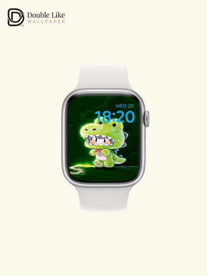Cute Glowing Dinosaur Character Forest Wallpaper Pack [#GG1406]