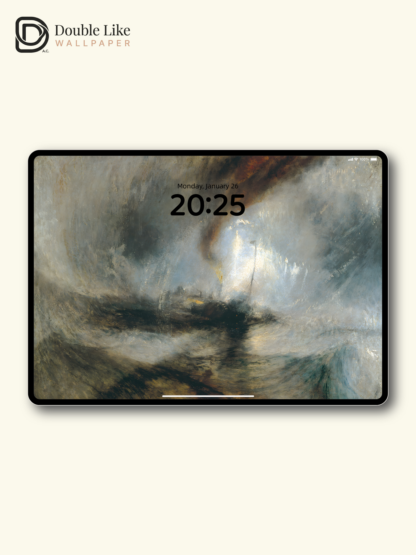 Storm Boat Turner Classic Oil Painting Vibe Full Wallpaper Set [#ZMY394]